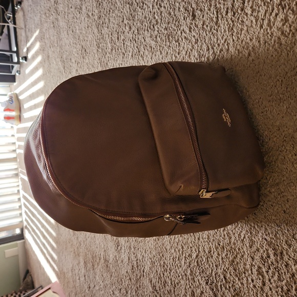 Coach brown leather backpack - Picture 1 of 4